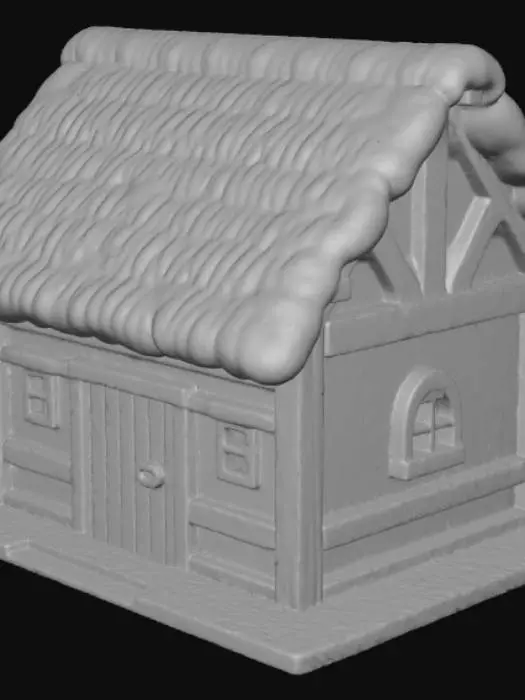 3D model for Anime style commoner building