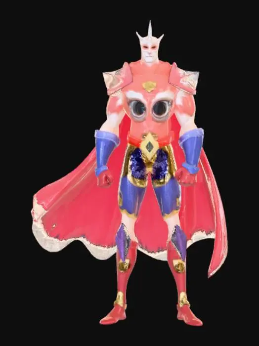 3D model for Korgi superhero anime style