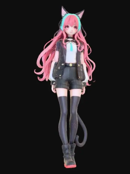 3D model for Anime style whimsical bad girl