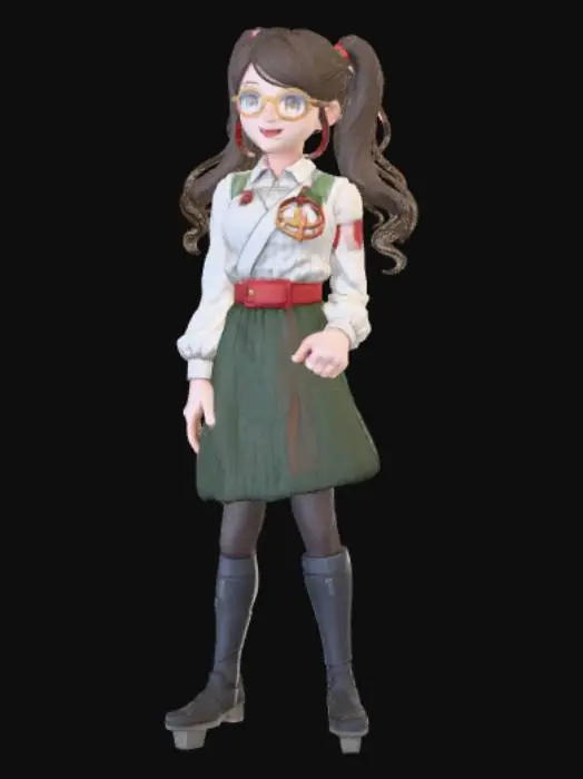 3D model for Anime style Adventurers guild receptionist
