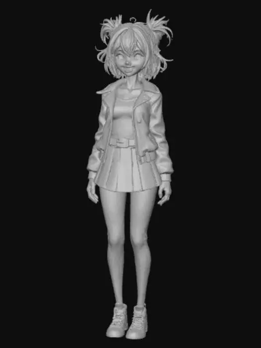 3D model for Anime style female trouble maker