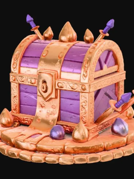 3D model for Anime Video Game Level Up Rewards