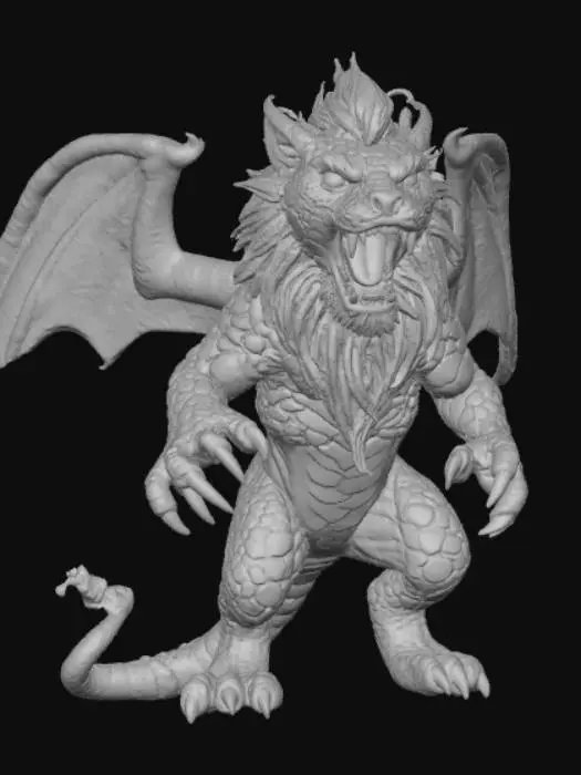 3D model for High detail, Hybrid monster
