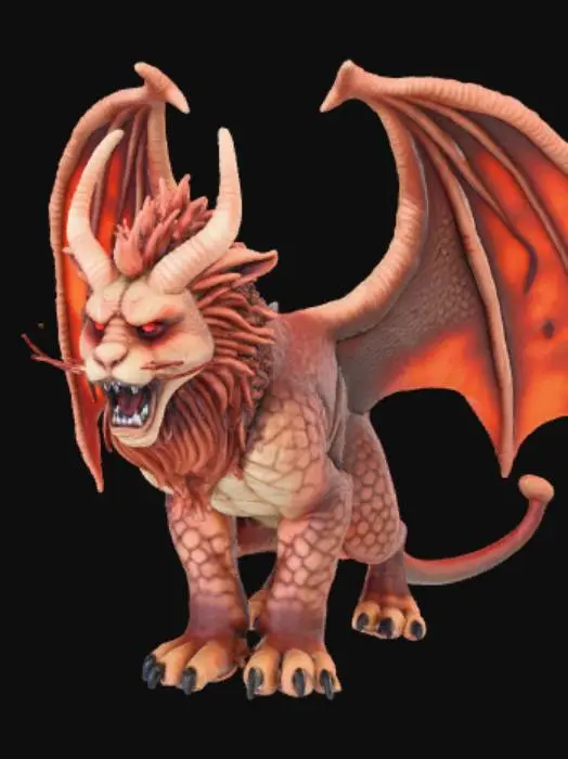 3D model for High detail, Hybrid monster