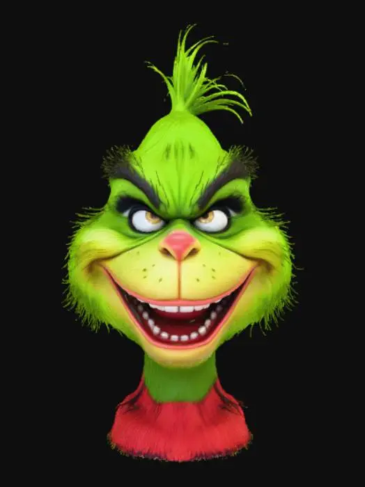 3D model for Empty Grinch Mask