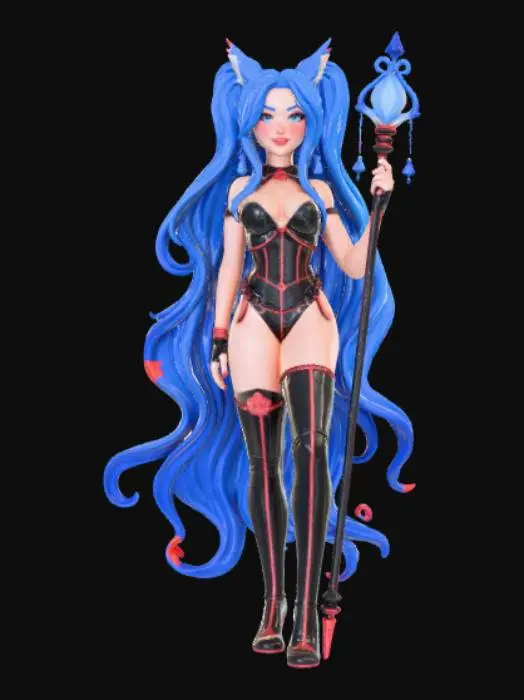 3D model for Temptress Sapphire Anime Figure