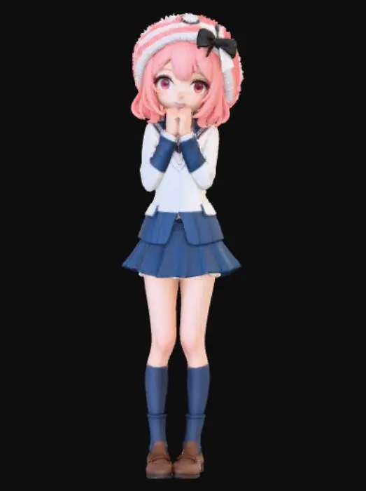 3D model for Anime style female trouble maker