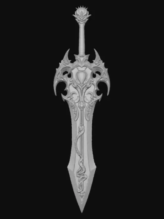 3D model for Extravagant Anime Style Fantasy Weapon