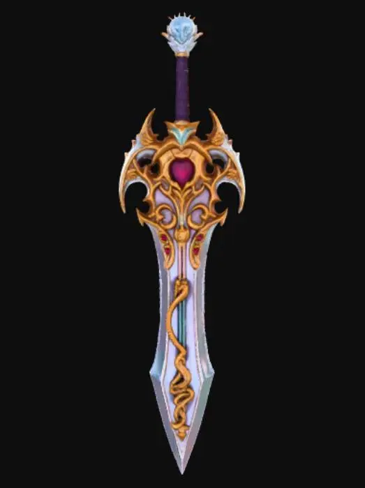 3D model for Extravagant Anime Style Fantasy Weapon