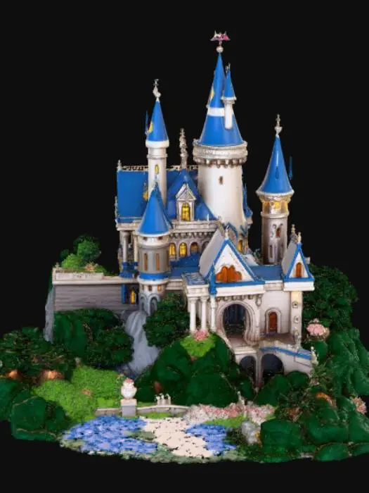 3D model for High detail, extravagant, Fantasy diorama