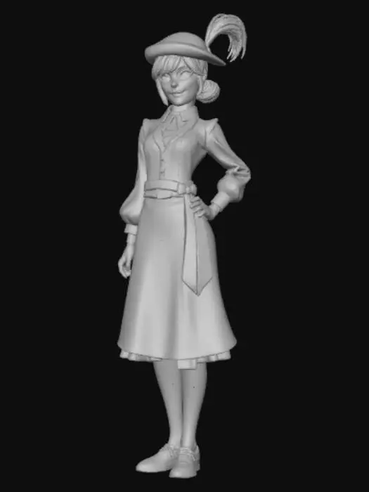 3D model for Anime style Adventurers guild receptionist