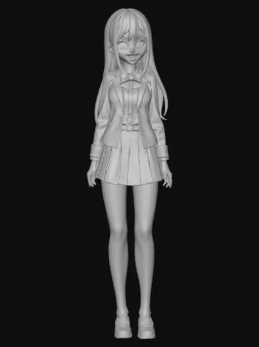 3D model for Anime style female trouble maker