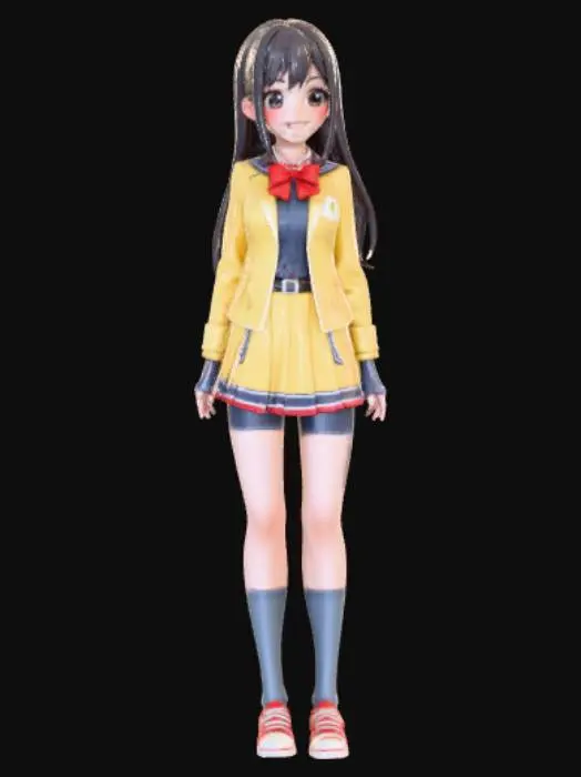 3D model for Anime style female trouble maker