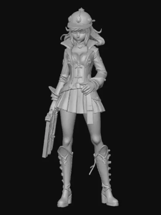 3D model for Extravagant Anime Female Demolitionist