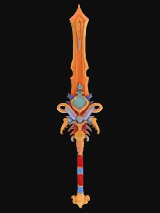 3D model for Extremely Extravagant Anime Style Blunt Weapon