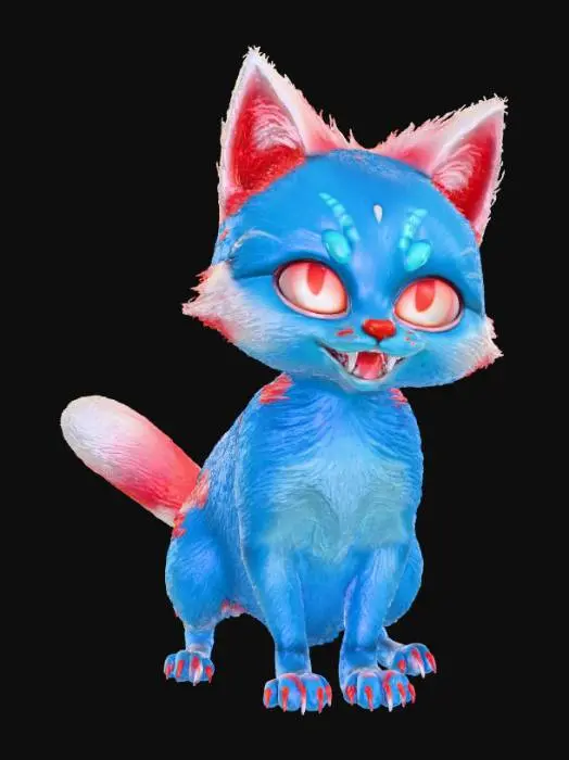 3D model for Bunshi the tiny but fierce summoned monster