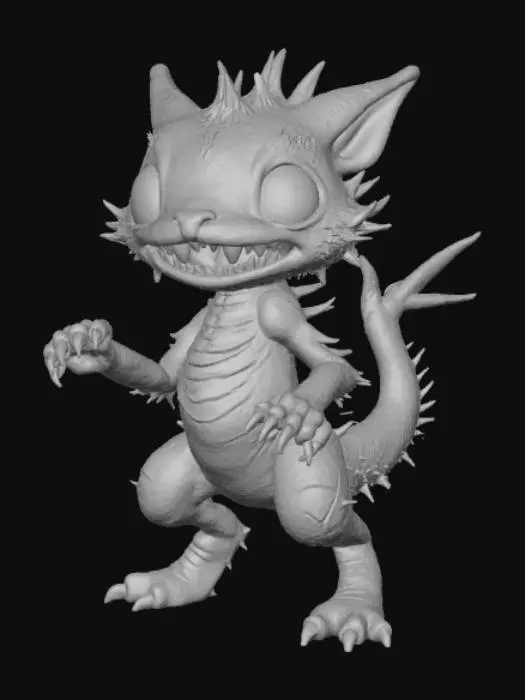 3D model for Bunshi the tiny but fierce summoned monster
