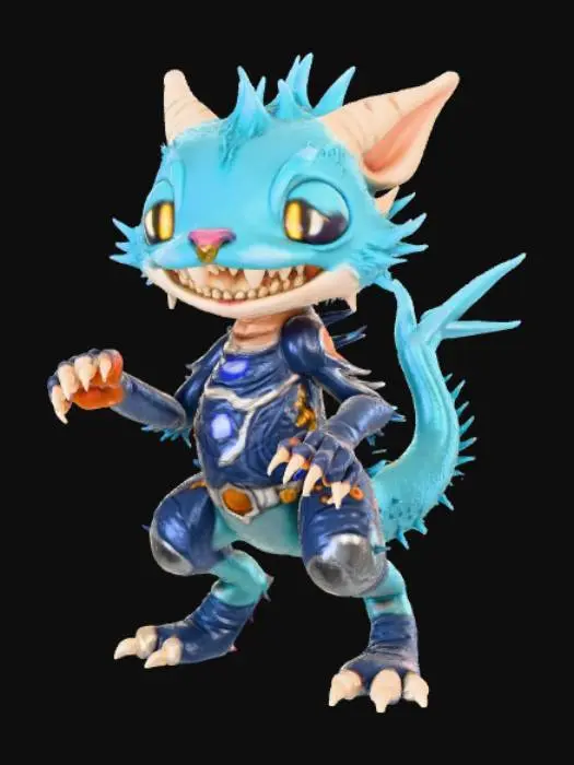 3D model for Bunshi the tiny but fierce summoned monster