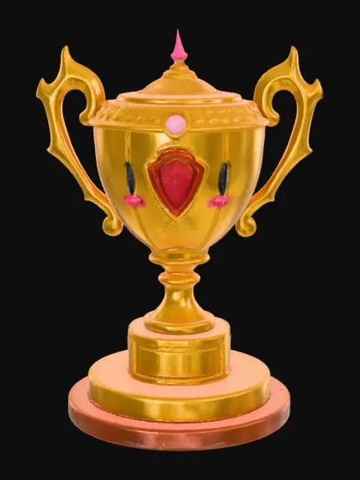 3D model for Anime Video Game Level Up Rewards