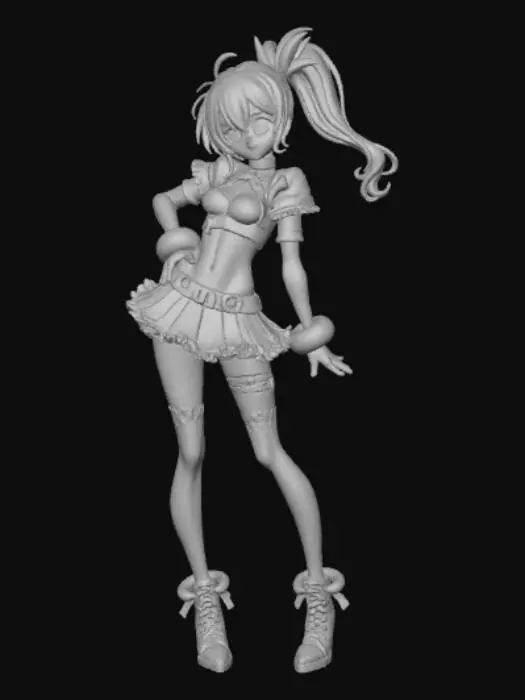 3D model for Anime style flamboyant bad girl