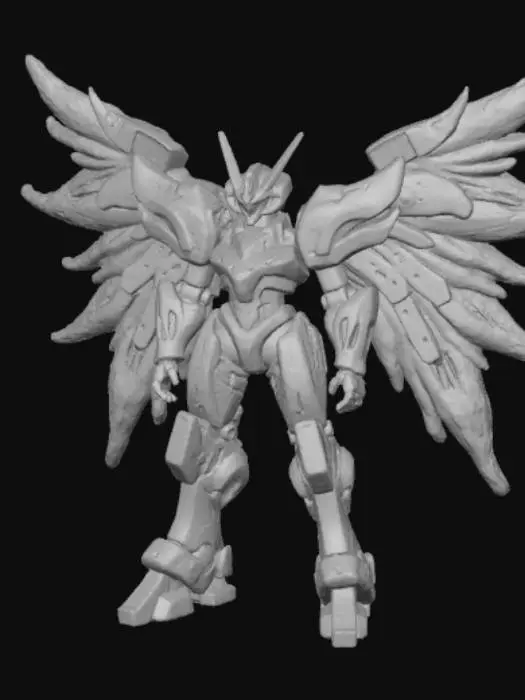 3D model for High detail, Neon lit, mecha valkerie