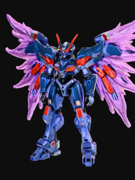 3D model for High detail, Neon lit, mecha valkerie