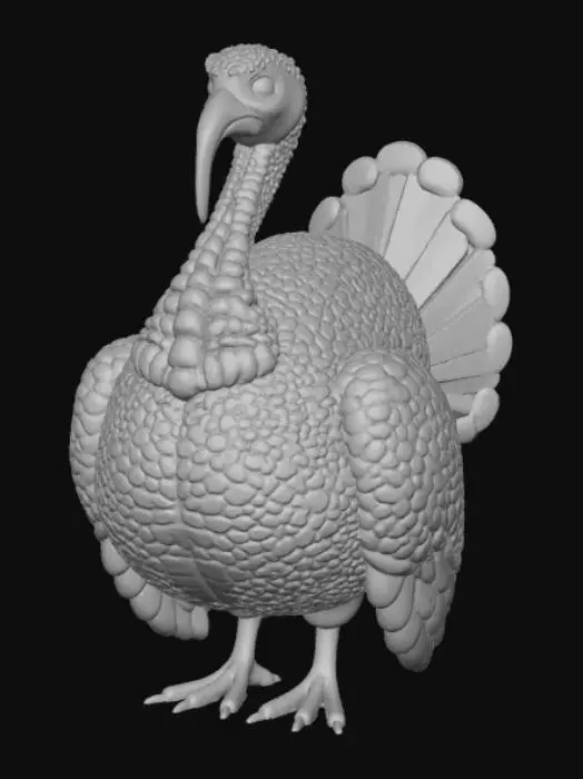 3D model for Extra Fat Turkey, #Thanksgiving#