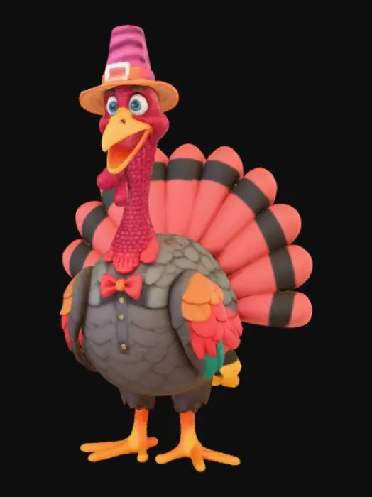 3D model for Anime style, stylish turkey, #Thanksgiving#