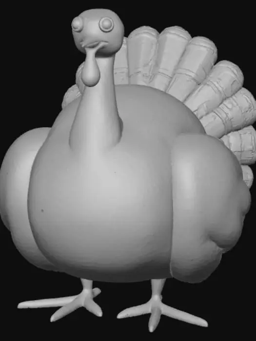 3D model for Extra Fat Turkey, #Thanksgiving#