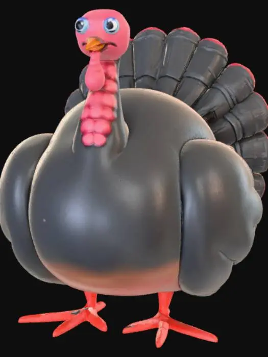 3D model for Extra Fat Turkey, #Thanksgiving#