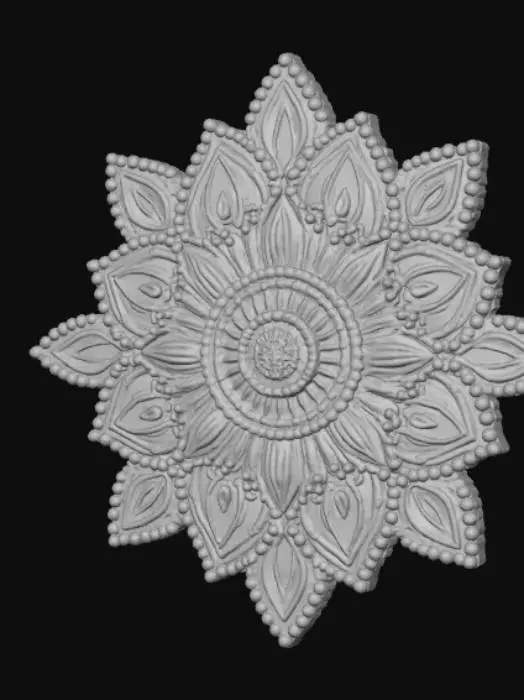 3D model for Flat Henna Tattoo design only.