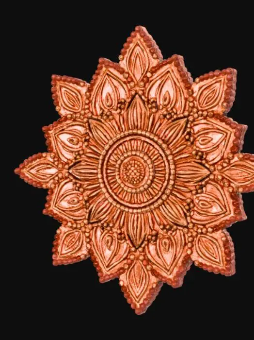 3D model for Flat Henna Tattoo design only.