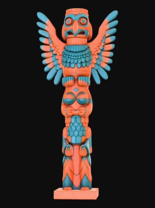3D model for #Thanksgiving#, totem pole