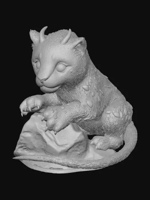 3D model for Fantasy Snow Leopard Cub