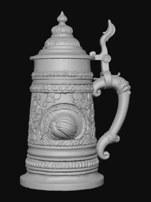 3D model for High detail, Beer Stein, with embossed thanksgiving design, #Thanksgiving#
