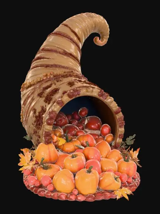 3D model for High detail, extravagant, cornucopia, #Thanksgiving#