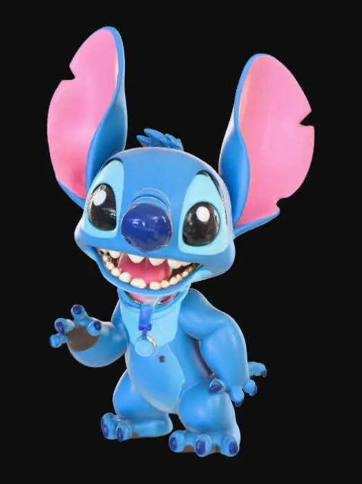 3D model for High detail, Stitch Face, broach only.