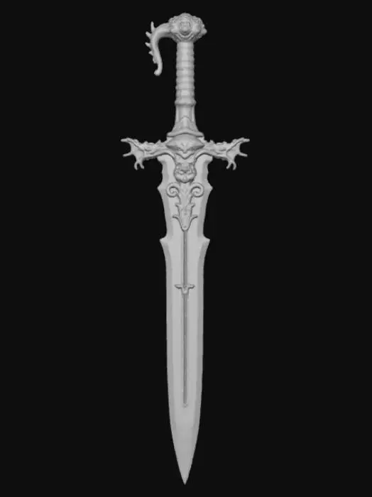 3D model for High detail, legendary, anime, extravagant, Artifact weapon