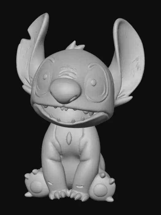 3D model for High detail, Stitch Face, broach only.