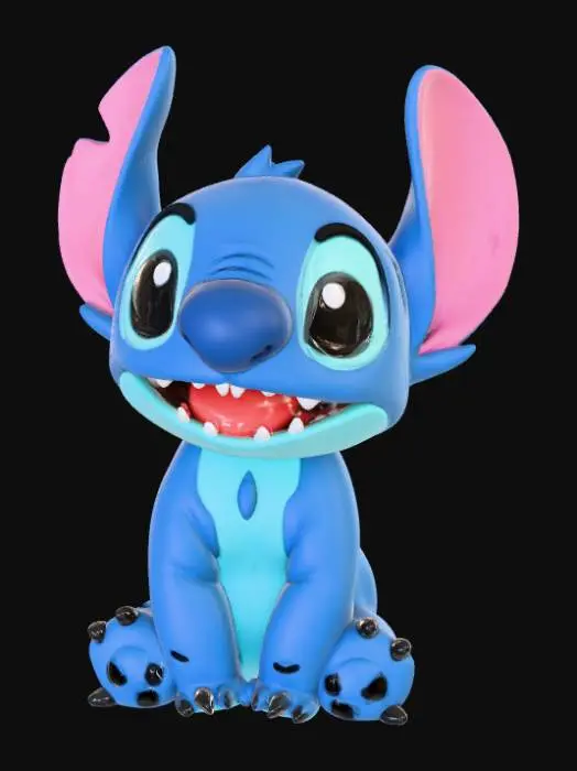 3D model for High detail, Stitch Face, broach only.