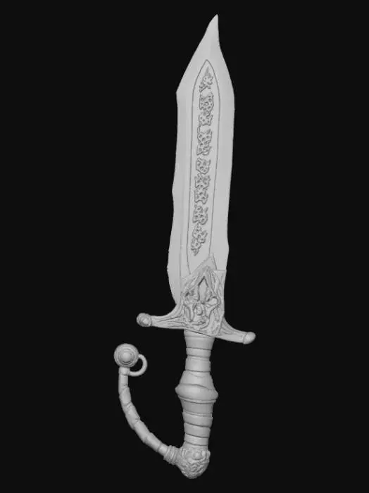 3D model for High detailed, weapon, with Christmas Design.