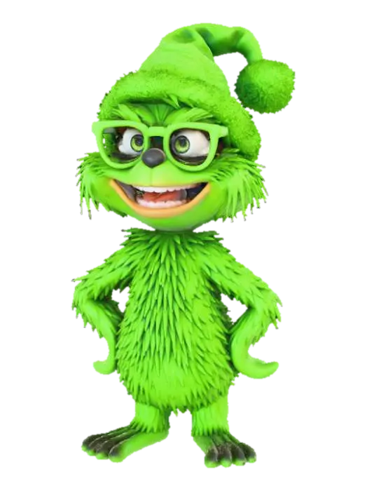 Modello 3D High detail, necklace charm, designed with The Grinch's Face., generato dall’IA