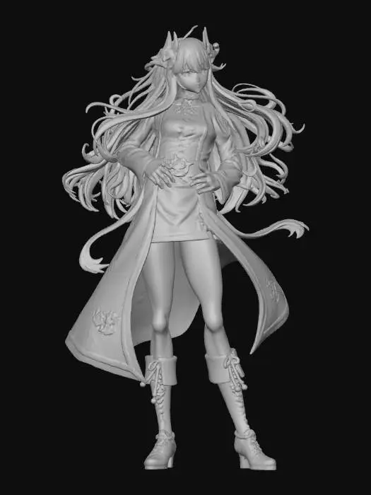 3D model for High detail, legendary, anime, extravagant, wall art decoration.