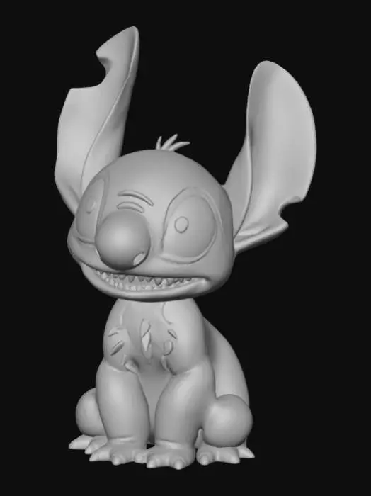 3D model for High detail, Stitch Face, broach only.