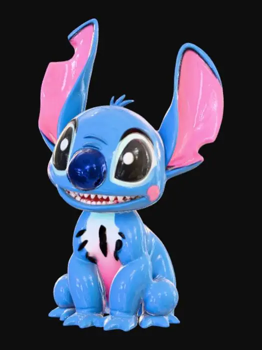 3D model for High detail, Stitch Face, broach only.