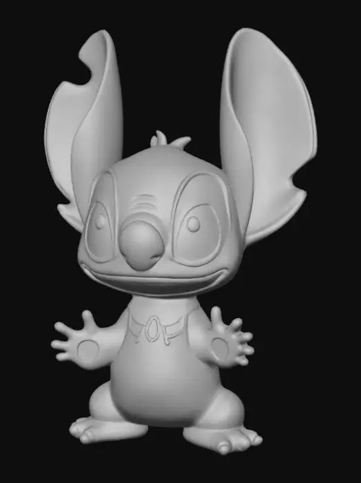 3D model for High detail, Stitch Face, broach only.