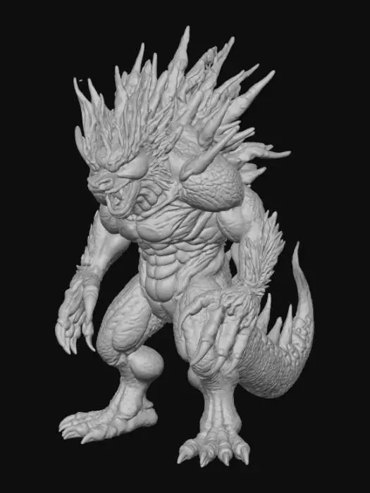 3D model for High detail, legendary, anime, artifact style Monster.
