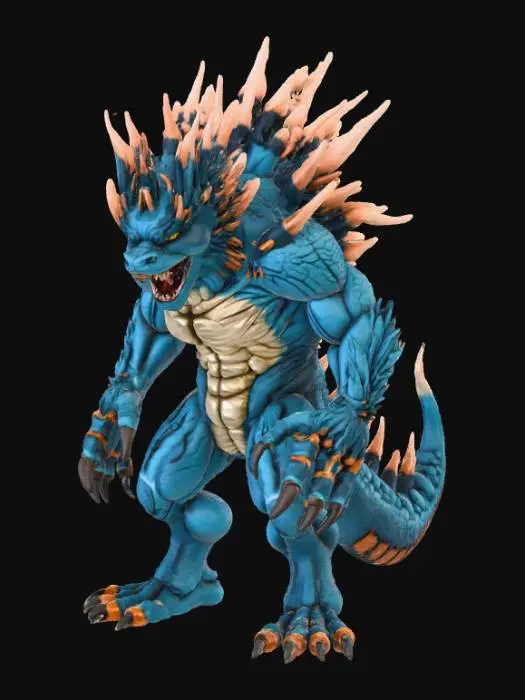 3D model for High detail, legendary, anime, artifact style Monster.