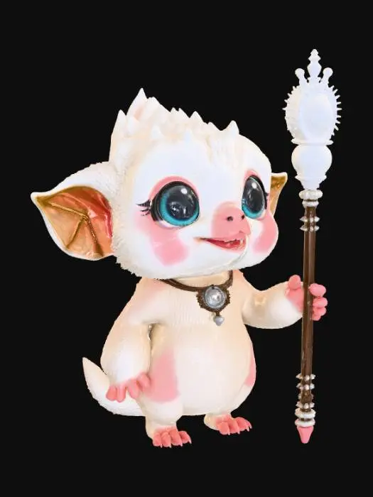 3D model for High detail, legendary, anime, cute, adorable, artifact style Monster.