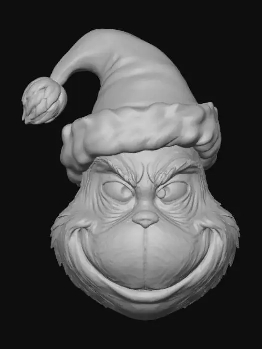 3D model for Grinch's Holiday Grin Coaster